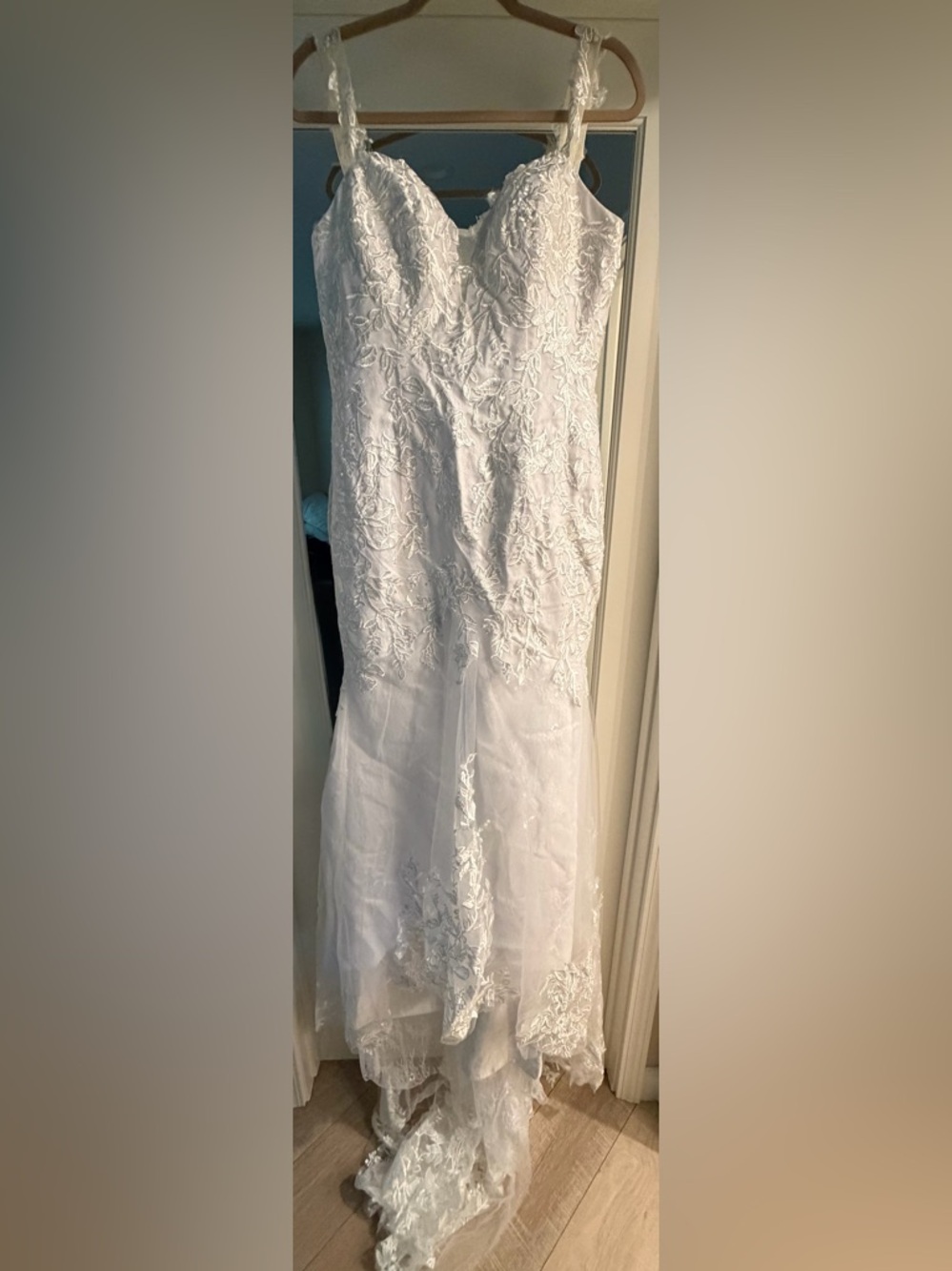 Wedding Dress White Lace Overlay Dress